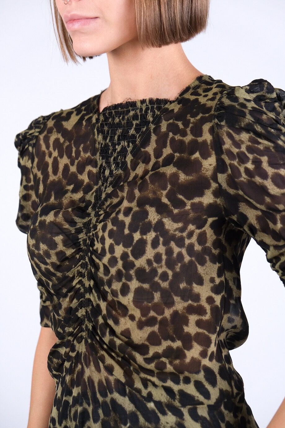 image 4 Прозрачная блуза с леопардовым принтом