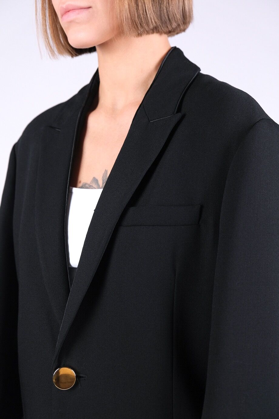 image 4 Пальто из шерсти черного цвета с велюром на манжетах