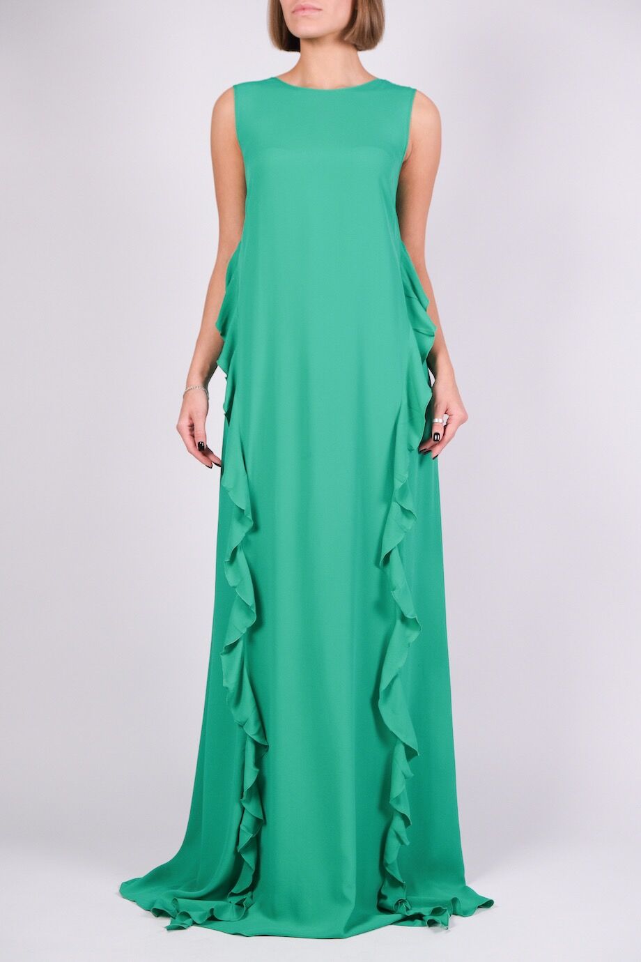 image 1 Платье в пол зелёного цвета