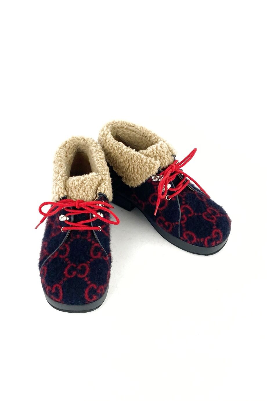 image 2 Детские ботинки из текстиля на меху в монограмму