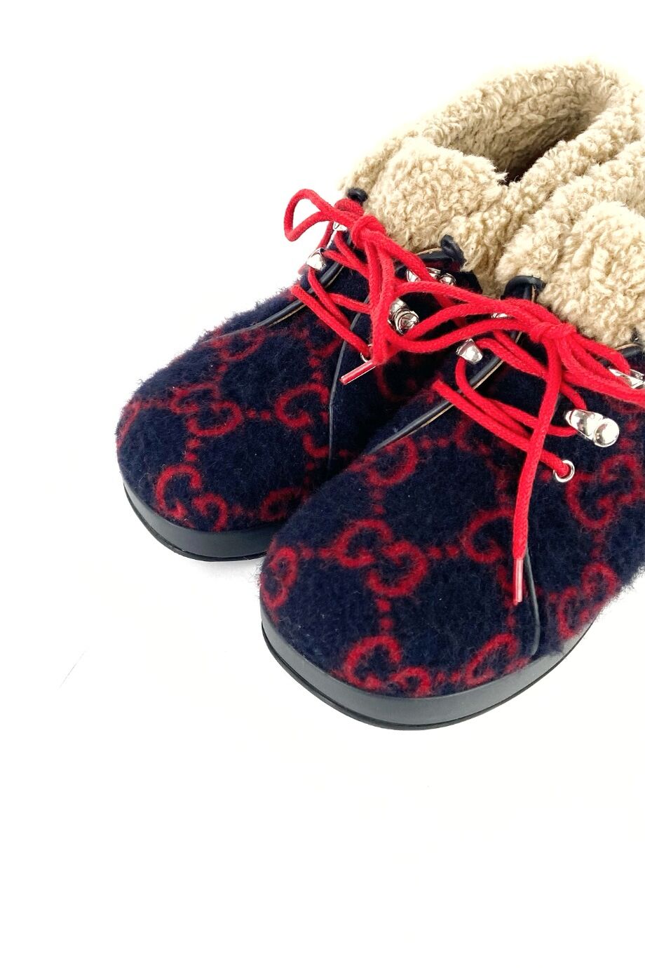 image 3 Детские ботинки из текстиля на меху в монограмму