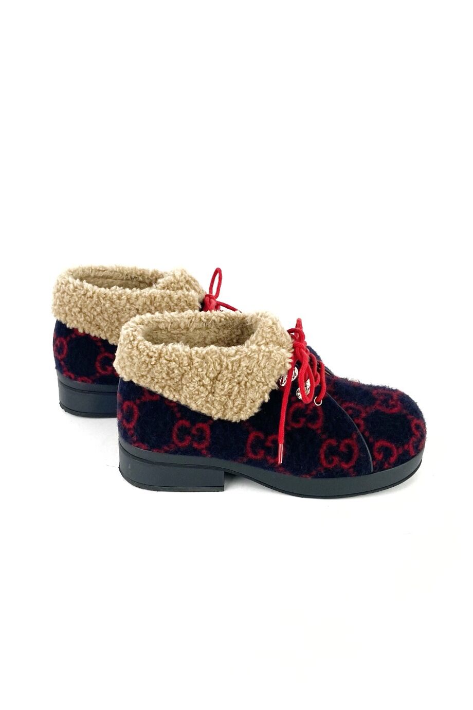 image 5 Детские ботинки из текстиля на меху в монограмму