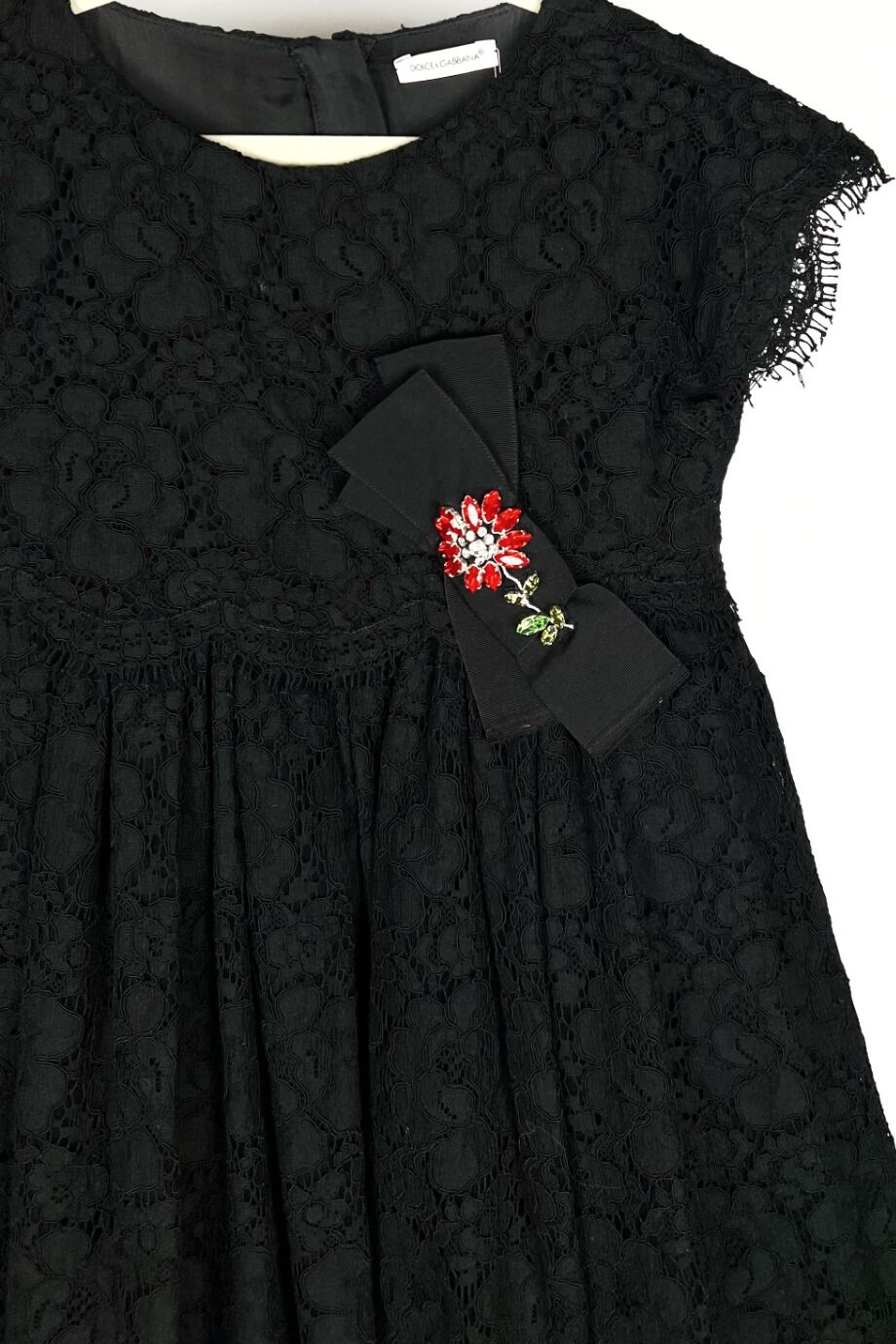 image 2 Детское платье из кружева черного  цвета