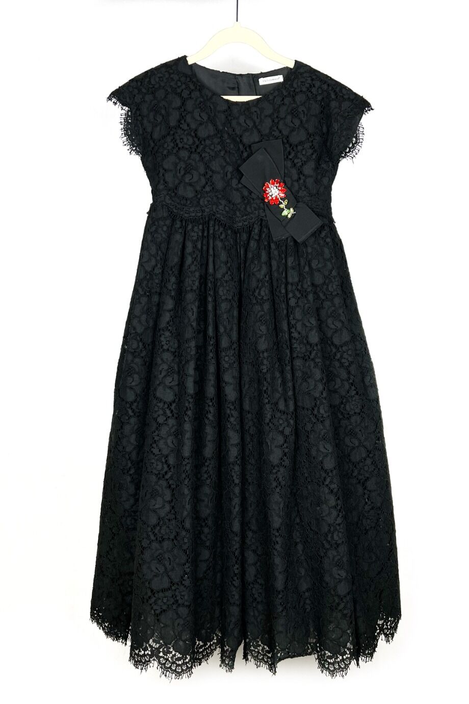 image 1 Детское платье из кружева черного  цвета