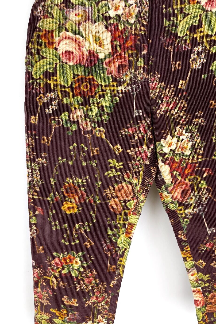 image 2 Детские вельветовые  брюки с цветочным принтом