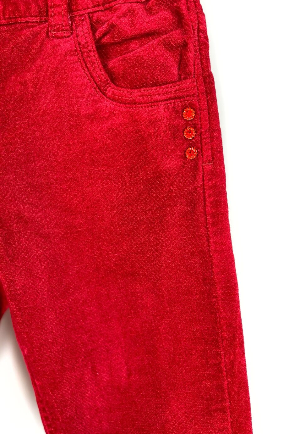 image 3 Детские вельветовые брюки бордового цвета