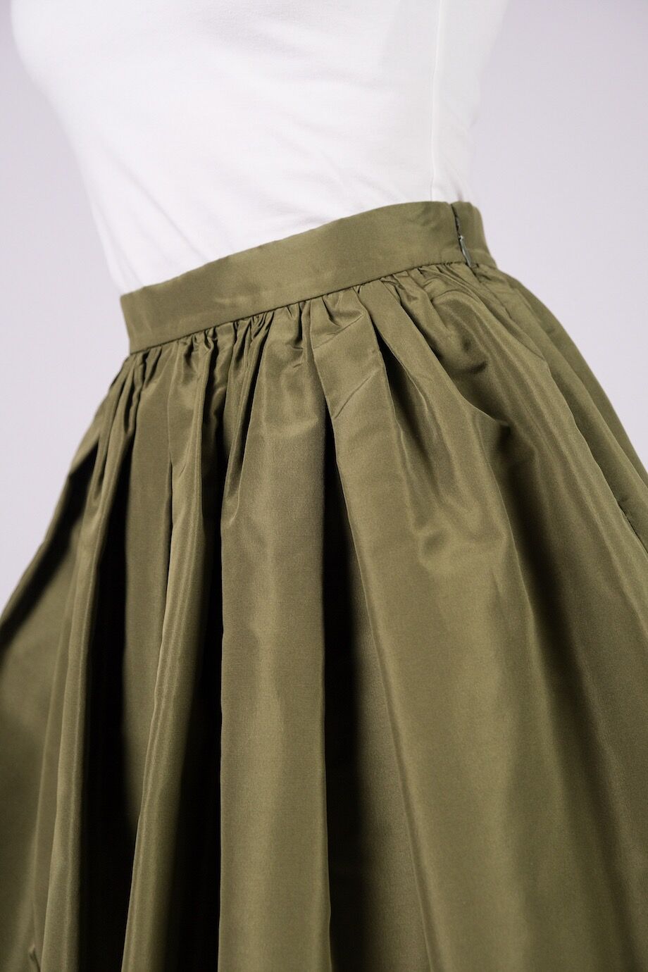 image 5 Шелковая юбка пышного кроя выше колена