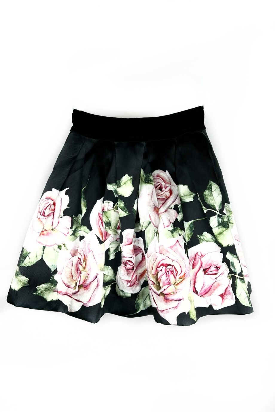image 1 Детская юбка чёрного цвета с розами