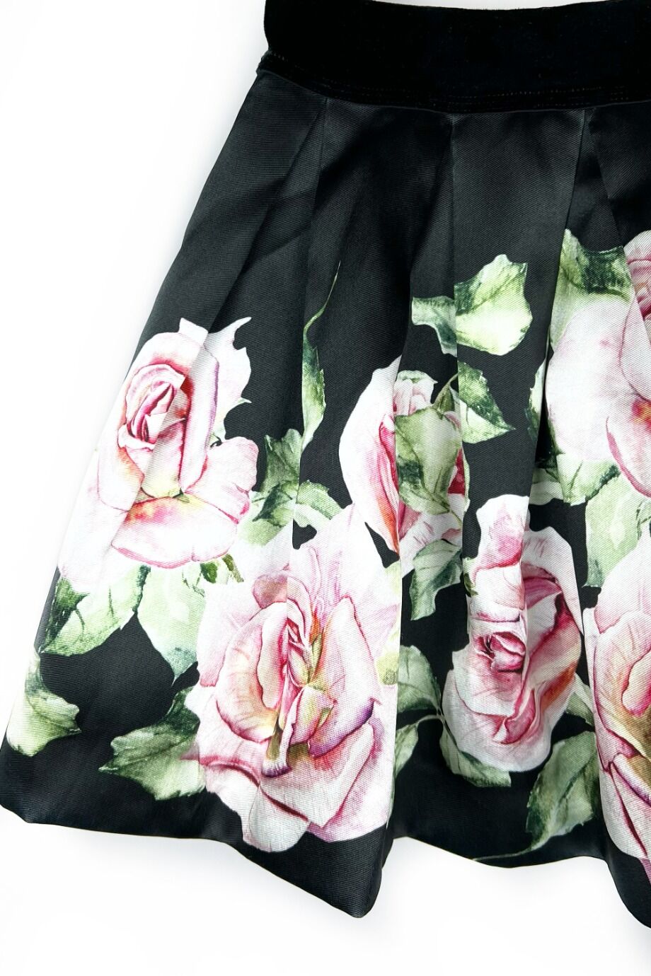 image 2 Детская юбка чёрного цвета с розами