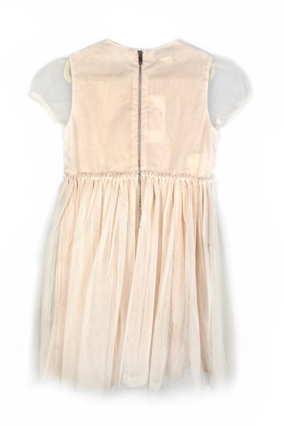 image 3 Детское платье нежно-розового цвета из фатина с вышивкой на груди