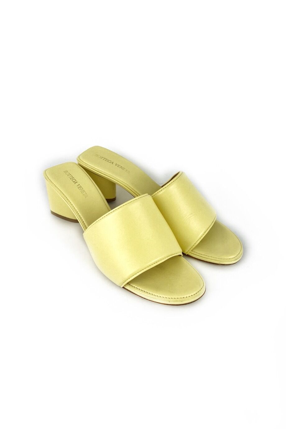 image 1 Мюли желтого цвета на небольшом каблуке