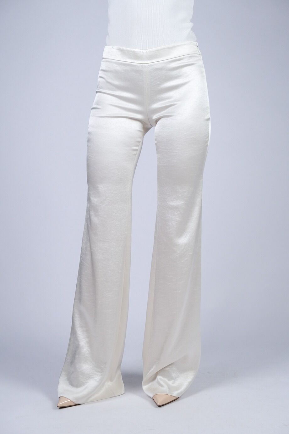 image 2 Сатиновые брюки молочного цвета