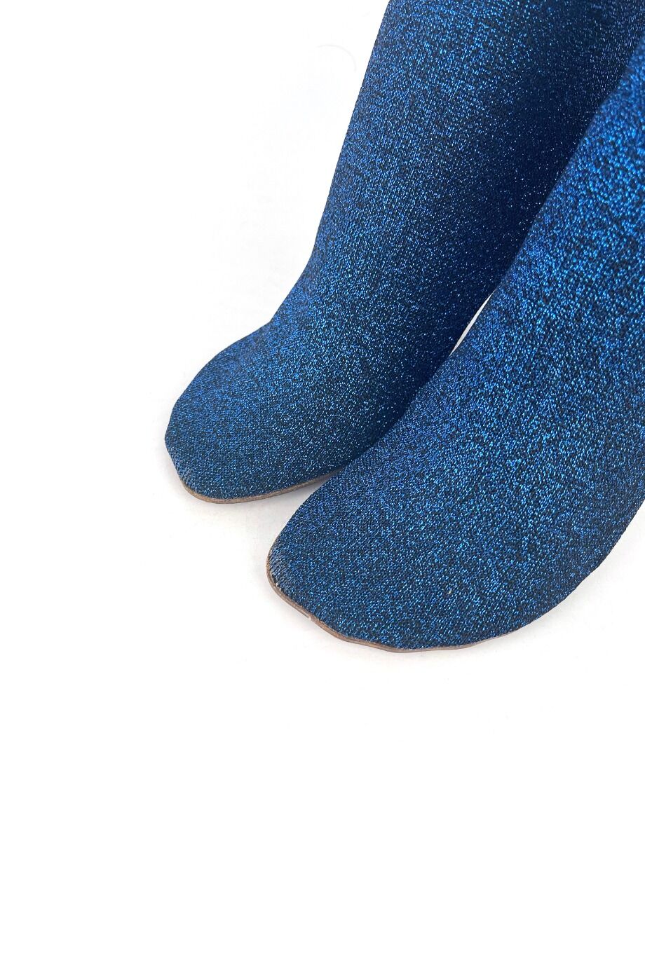 image 2 Ботильоны с носком из синего люрекса