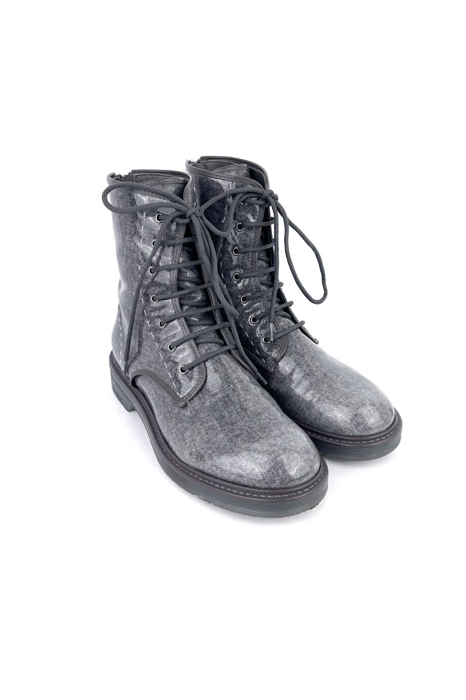 image 1 Ботинки серого цвета на шнуровке