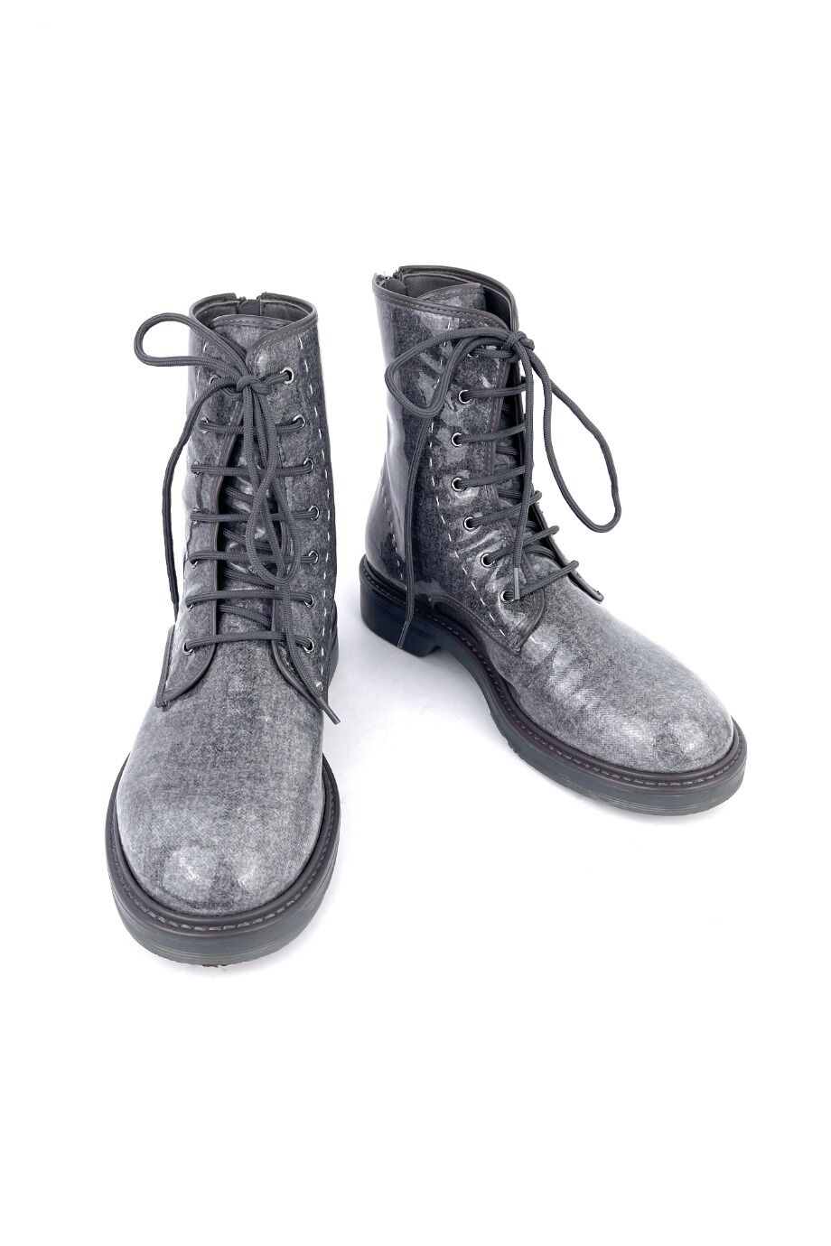 image 2 Ботинки серого цвета на шнуровке