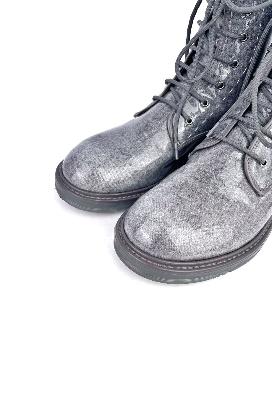 image 3 Ботинки серого цвета на шнуровке