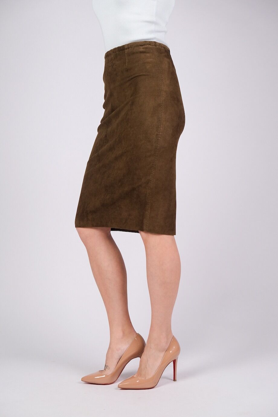image 3 Замшевая юбка коричневого цвета