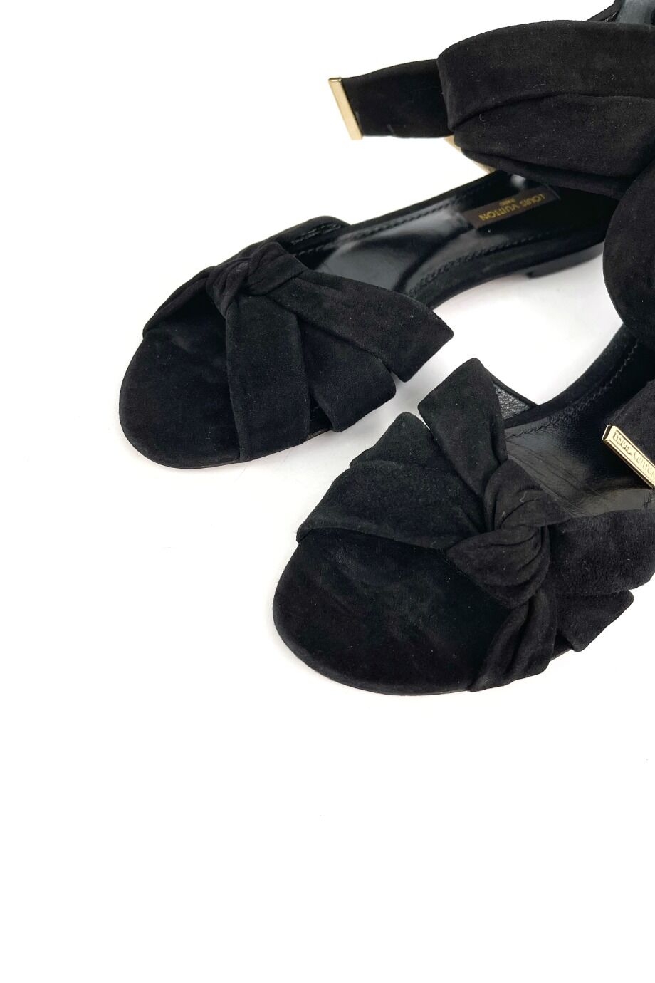 image 3 Замшевые сандалии черного цвета на узлах