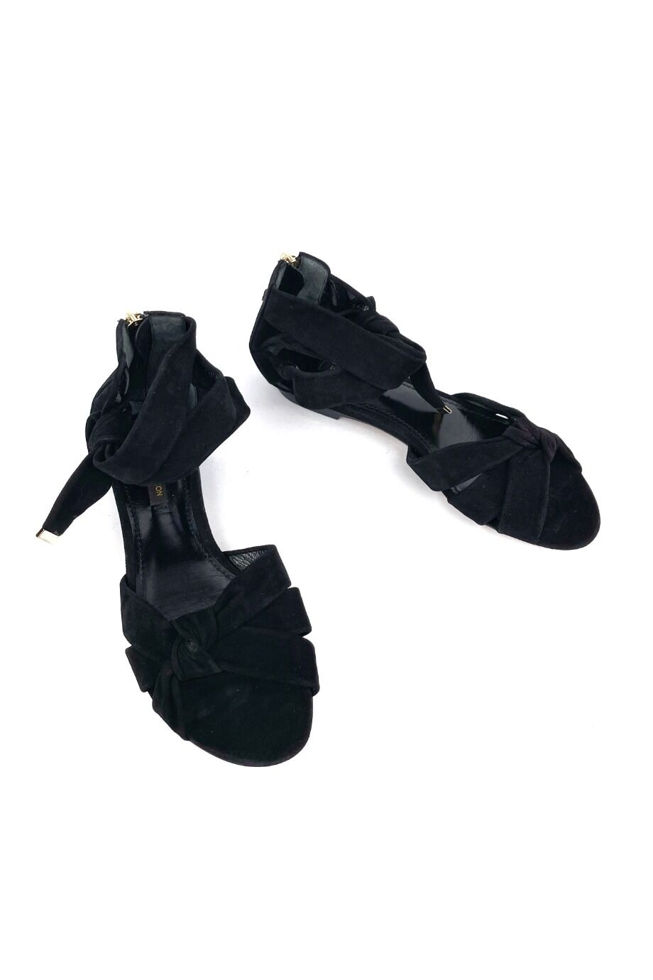 image 2 Замшевые сандалии черного цвета на узлах