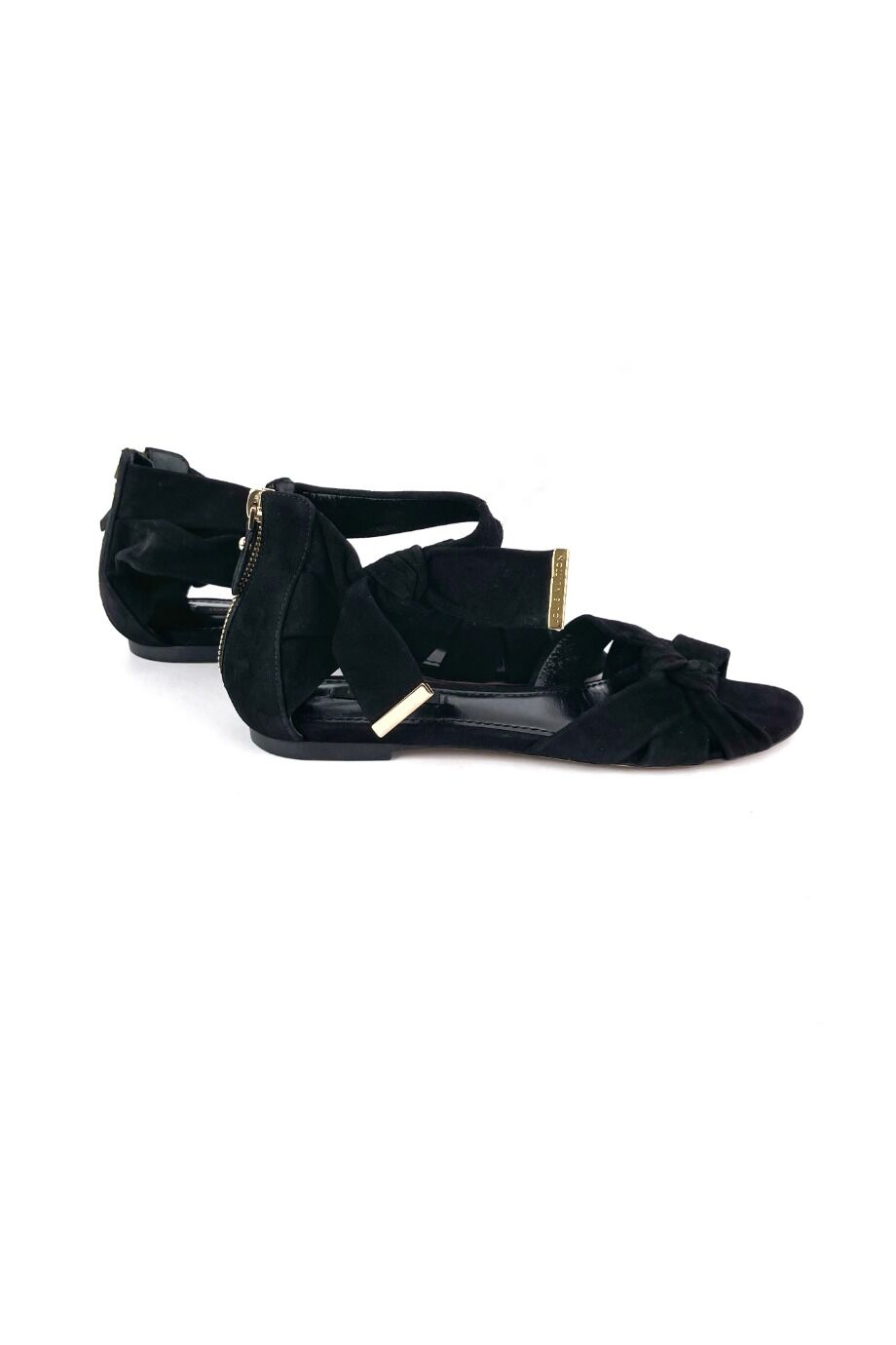 image 5 Замшевые сандалии черного цвета на узлах