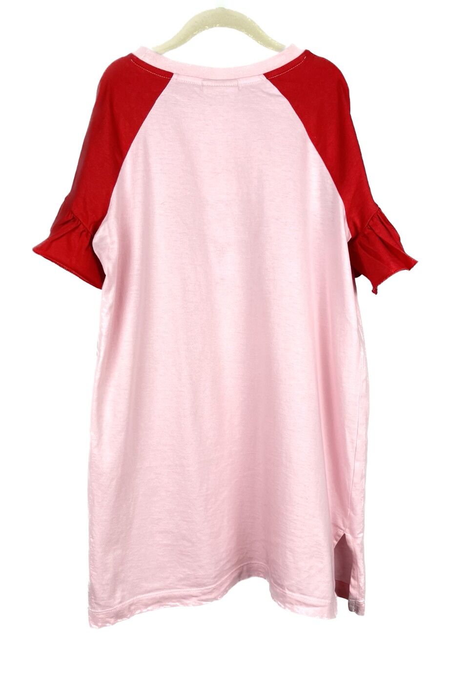 image 3 Детское платье розового цвета с красными рукавами