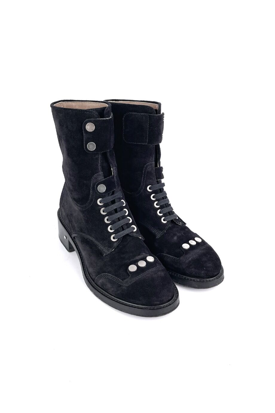 image 1 Замшевые ботинки черного цвета
