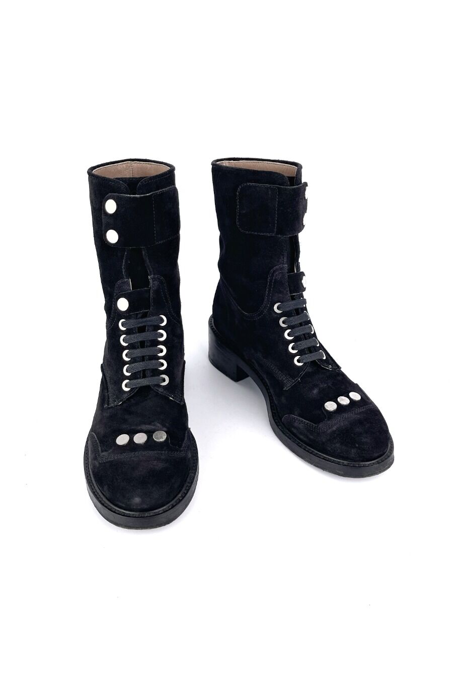 image 2 Замшевые ботинки черного цвета