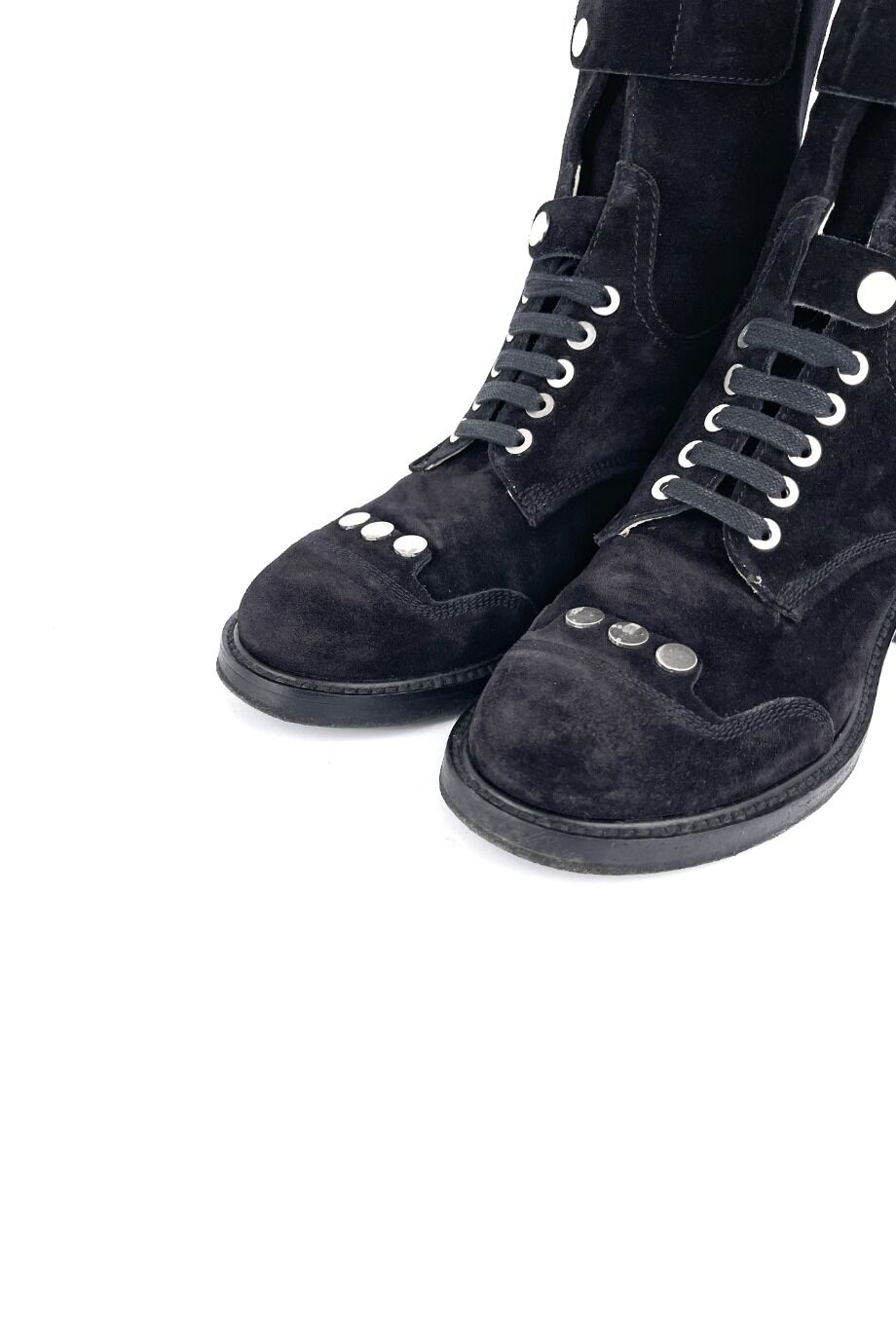 image 3 Замшевые ботинки черного цвета
