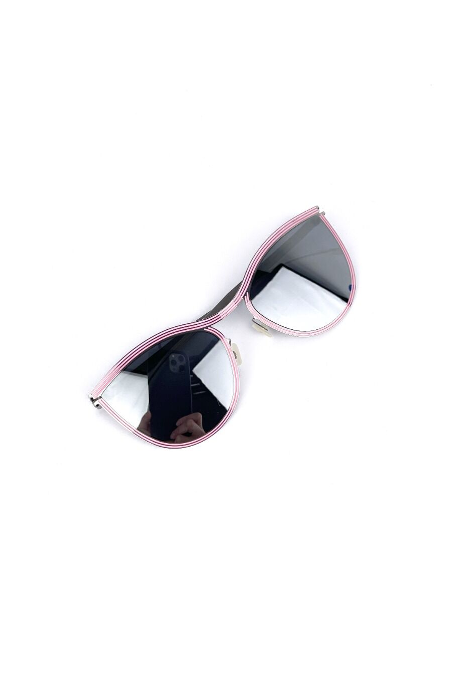 image 3 Зеркальные очки в розовой оправе