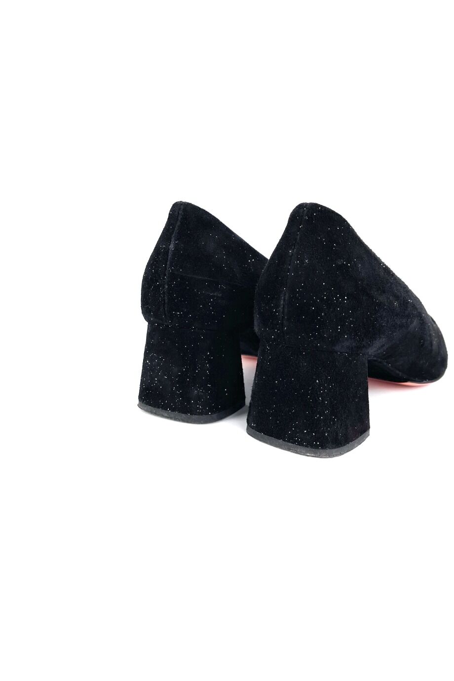 image 4 Туфли черного цвета с блестками на низком каблуке