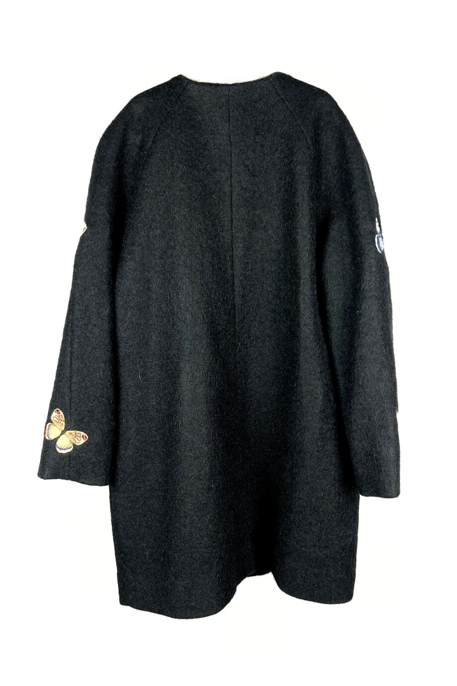image 3 Детское пальто чёрного цвета с вышивкой