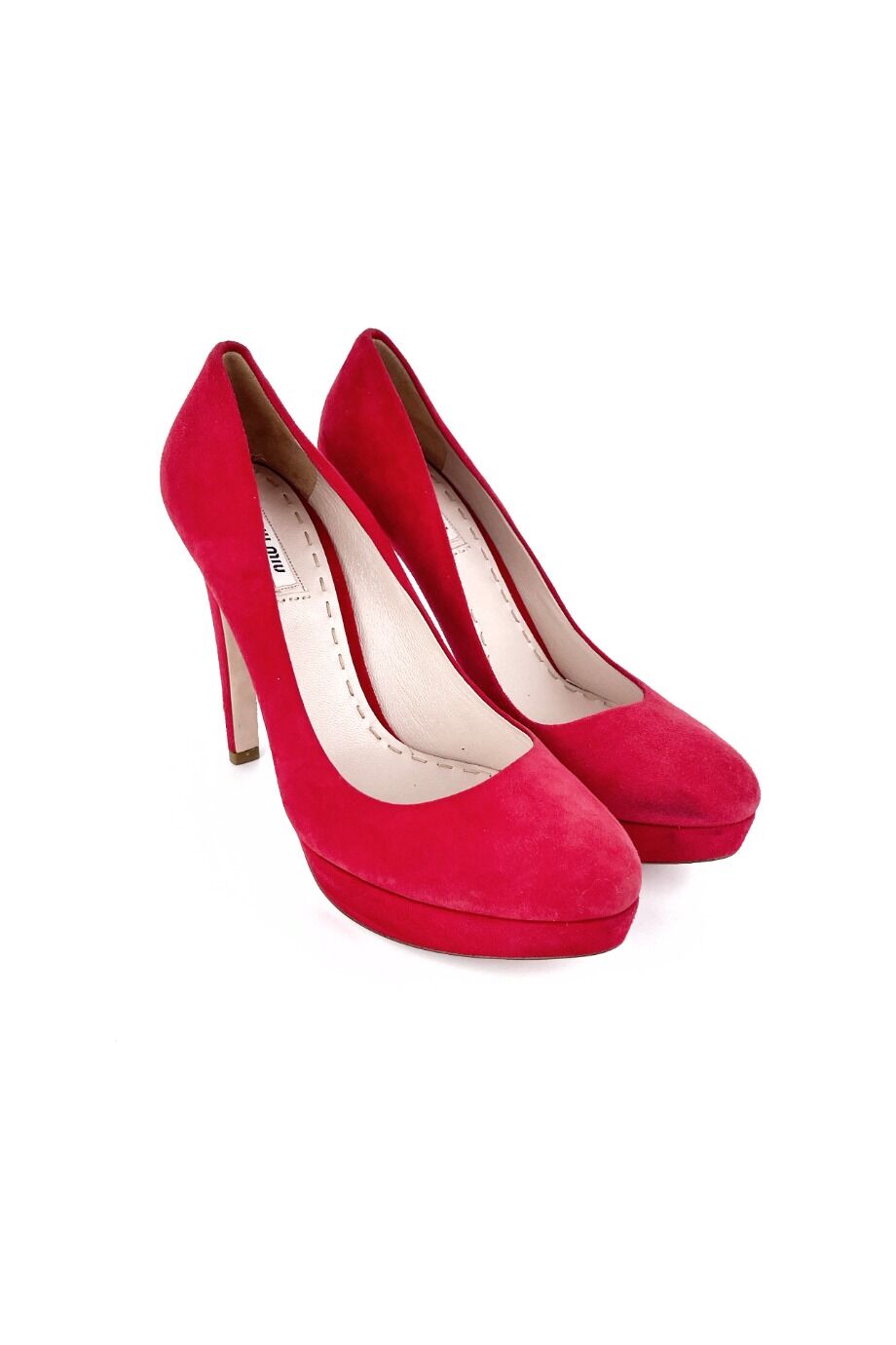 image 1 Замшевые туфли красного цвета