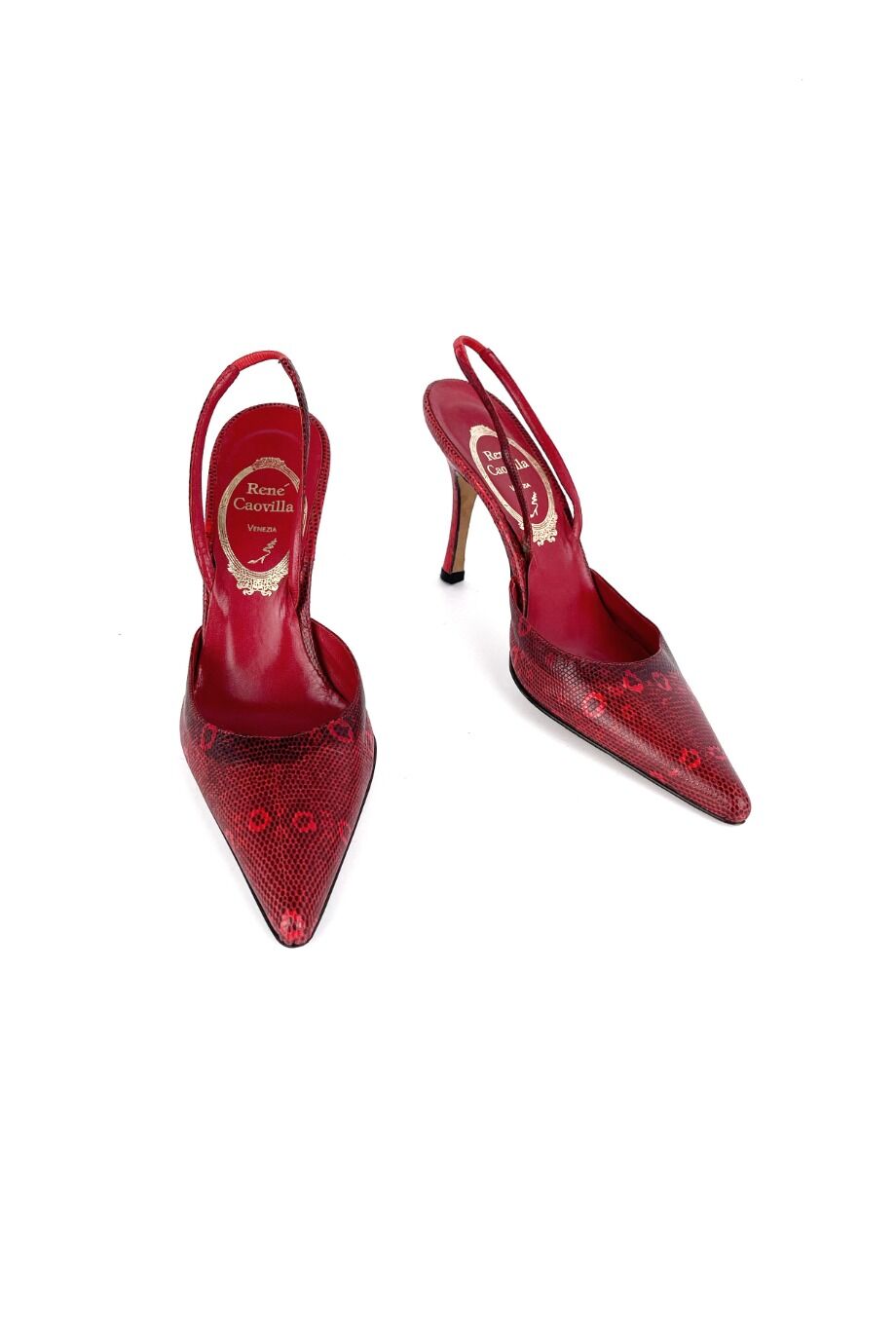 image 2 Туфли красного цвета на низком каблуке
