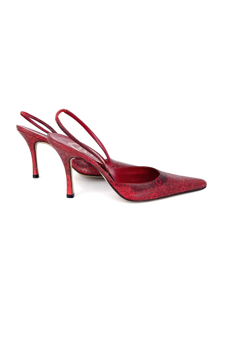image 5 Туфли красного цвета на низком каблуке