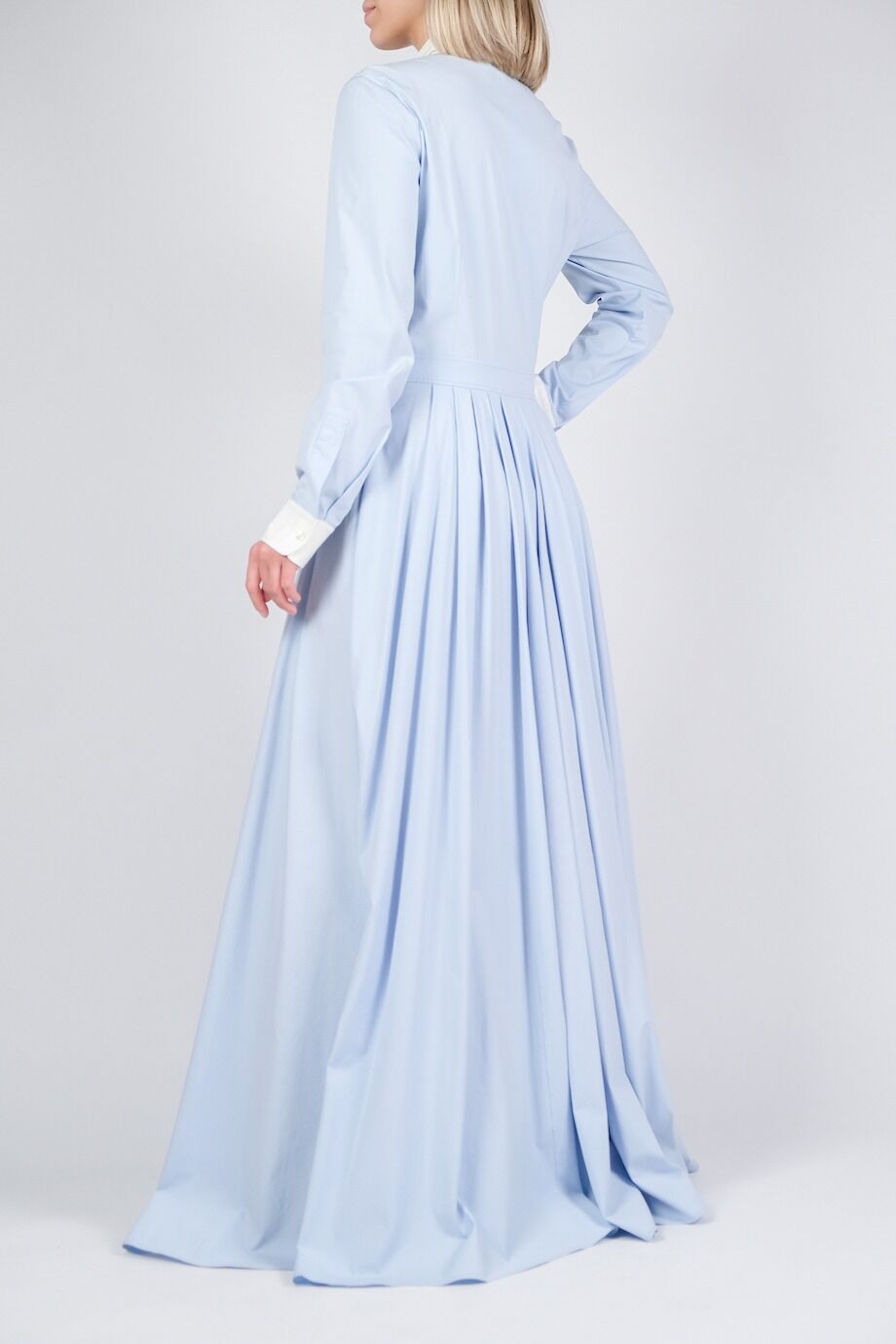 image 3 Платье в пол голубого цвета