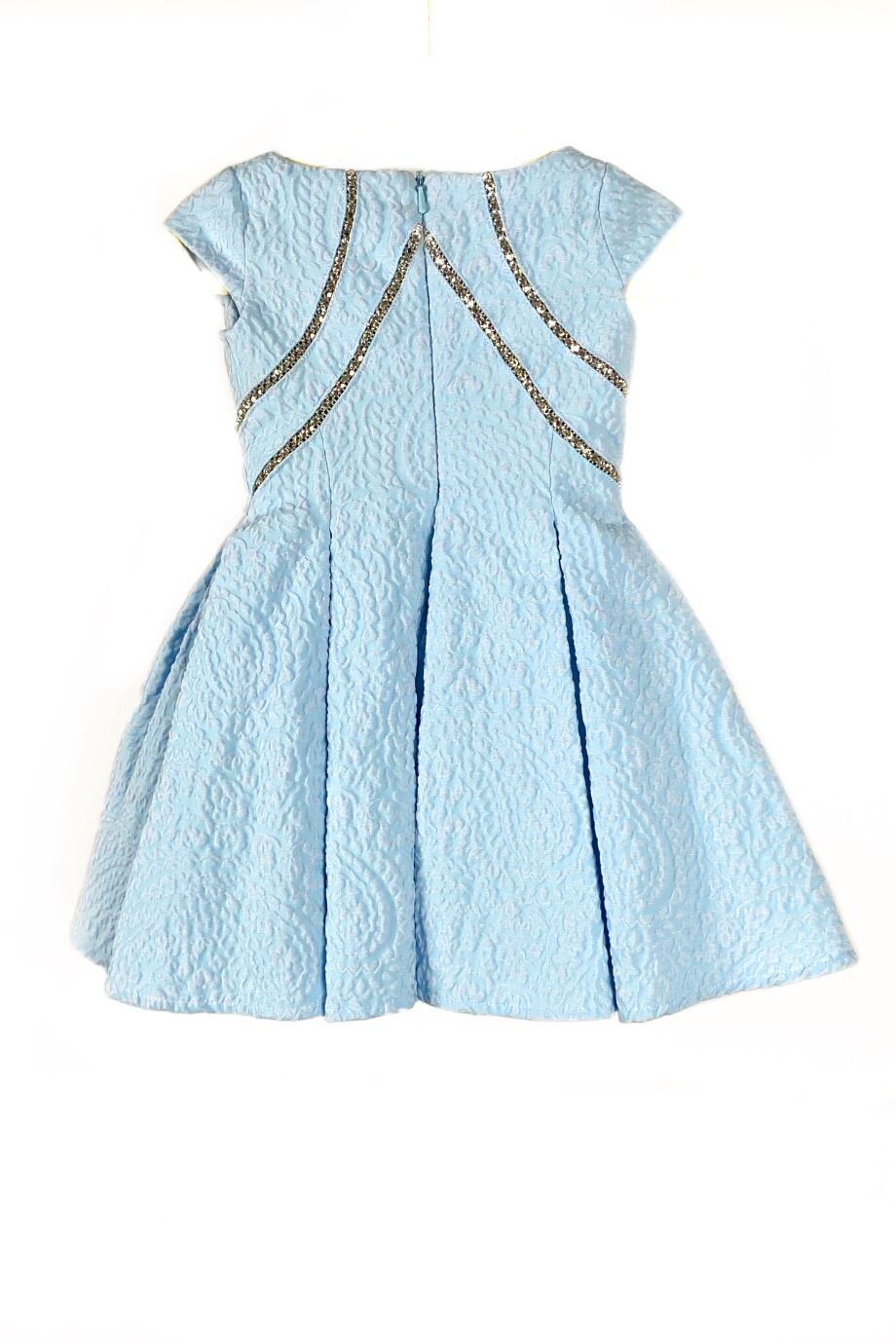 image 3 Деткое платье голубого цвета с сердцем из страз