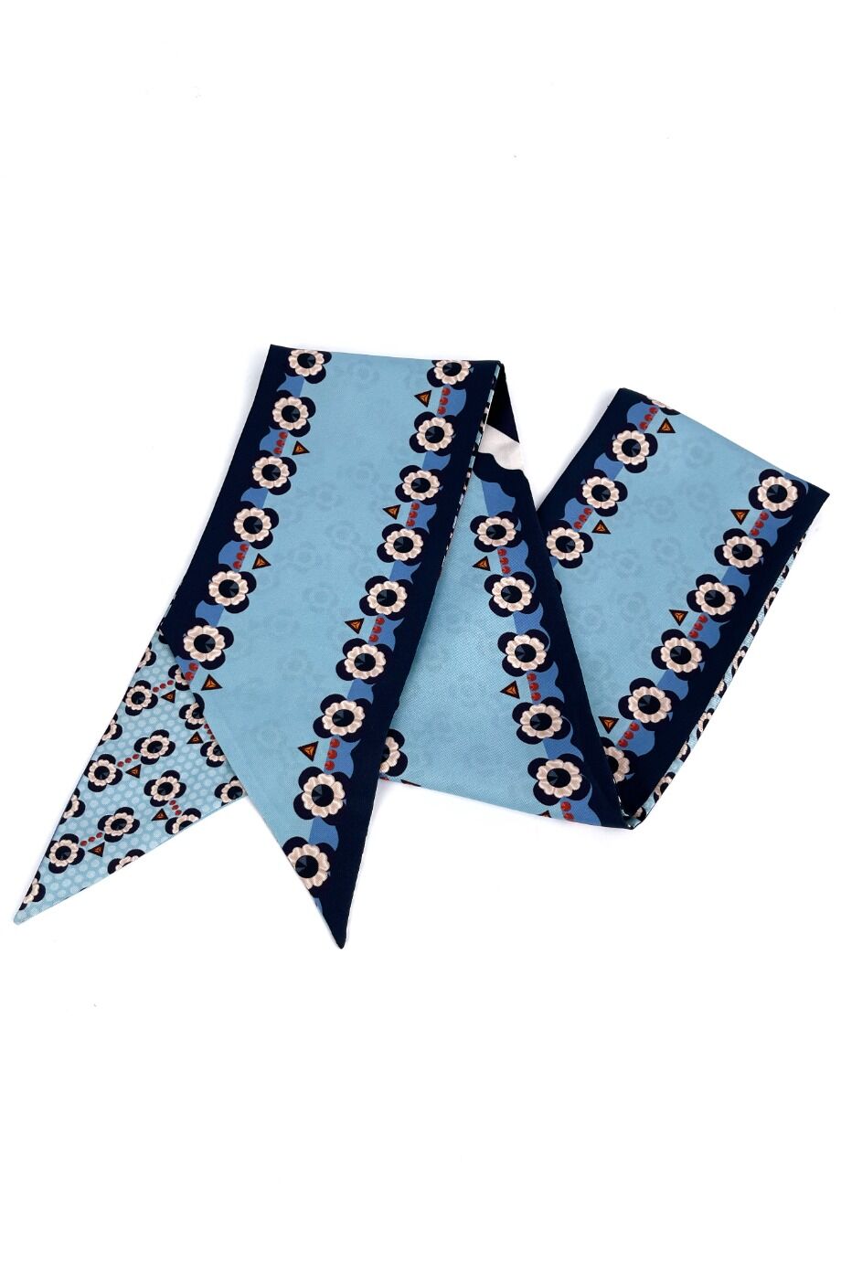 image 3 Шелковый шарф голубого цвета