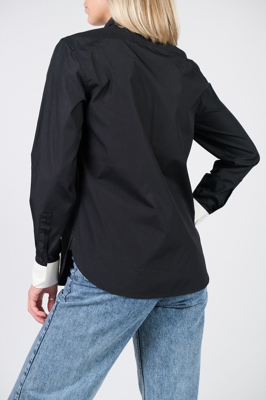 image 3 Рубашка чёрного цвета с белыми вставками