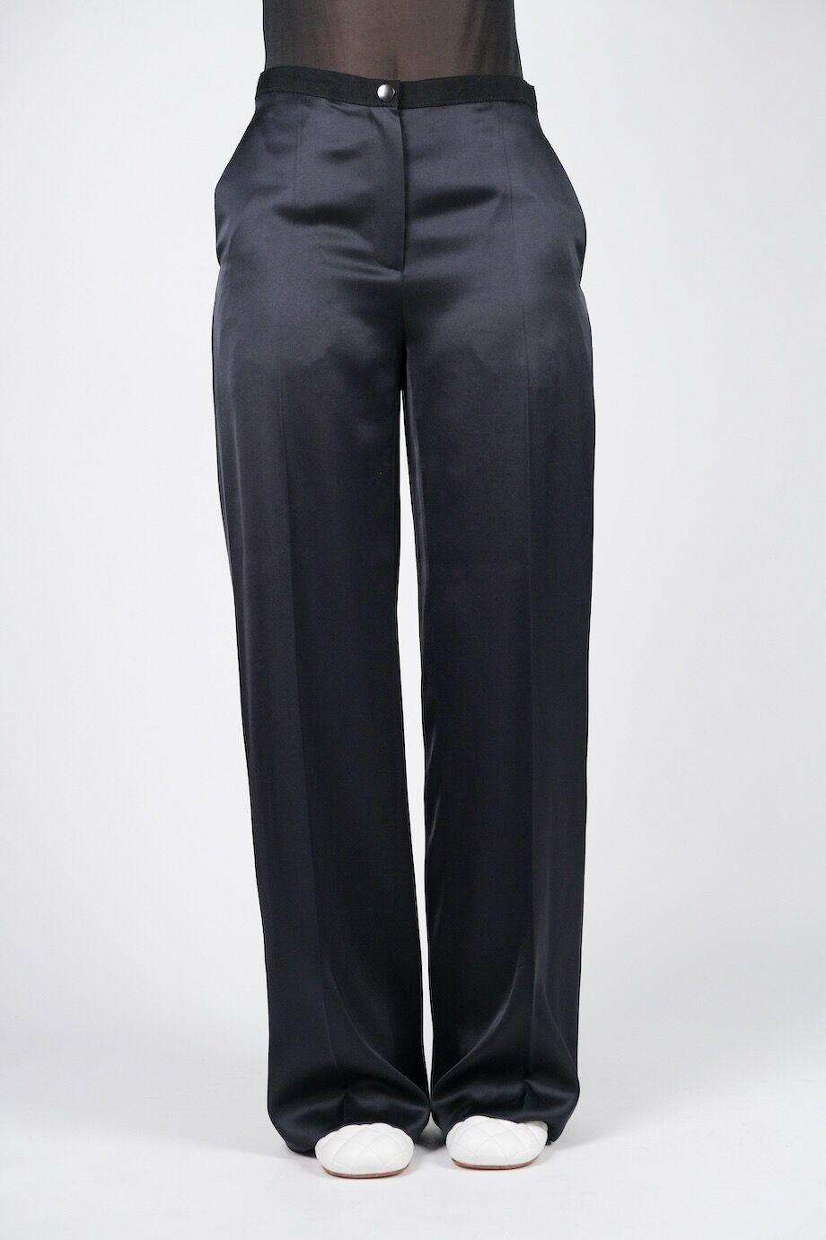 image 2 Шелковые брюки чёрного цвета