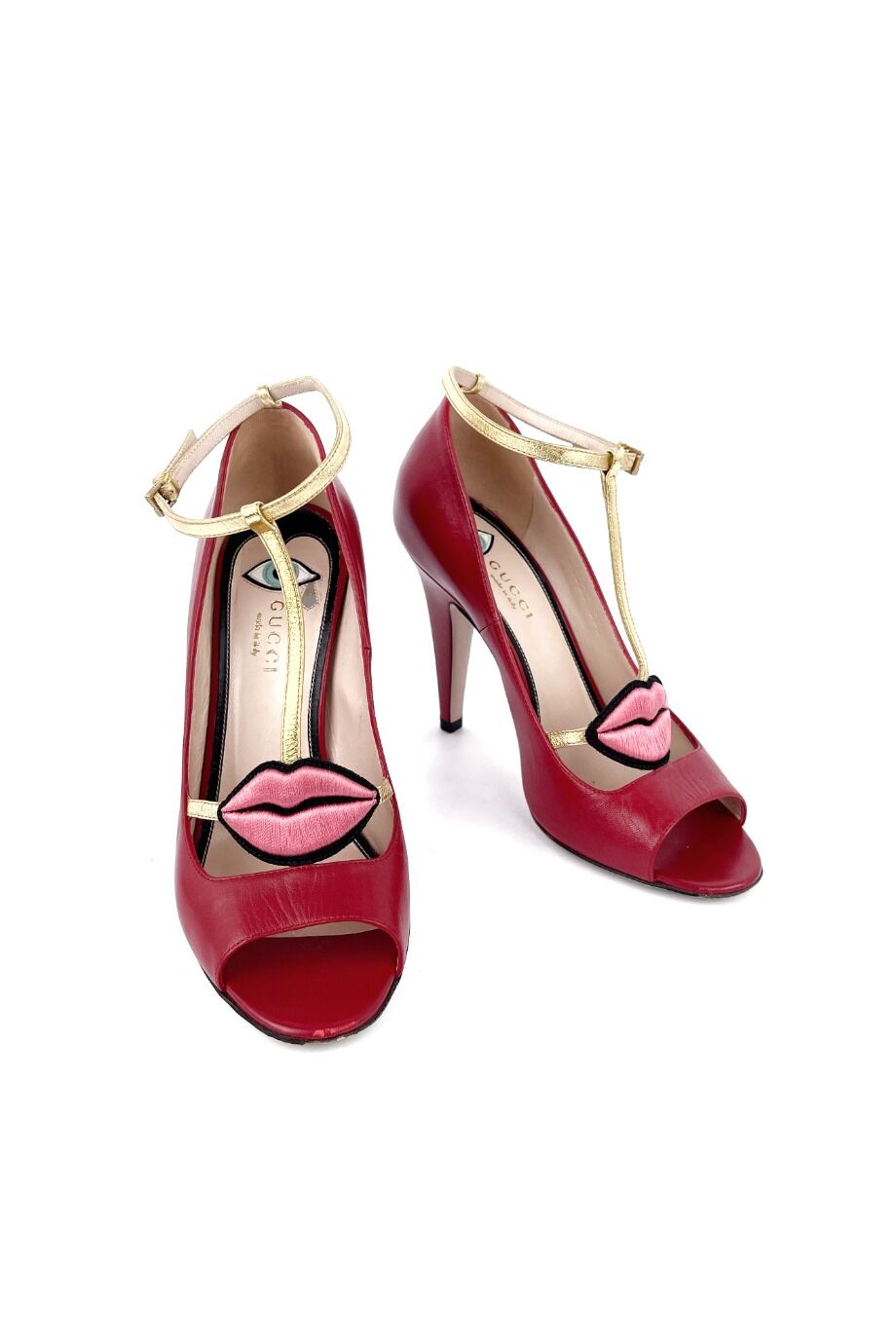 image 2 Туфли красного цвета с открытым носиком