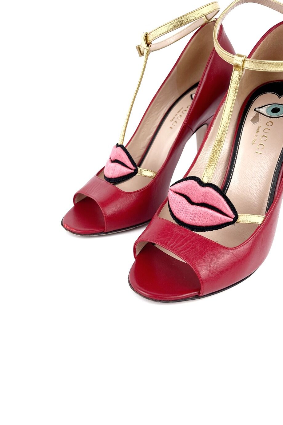 image 3 Туфли красного цвета с открытым носиком