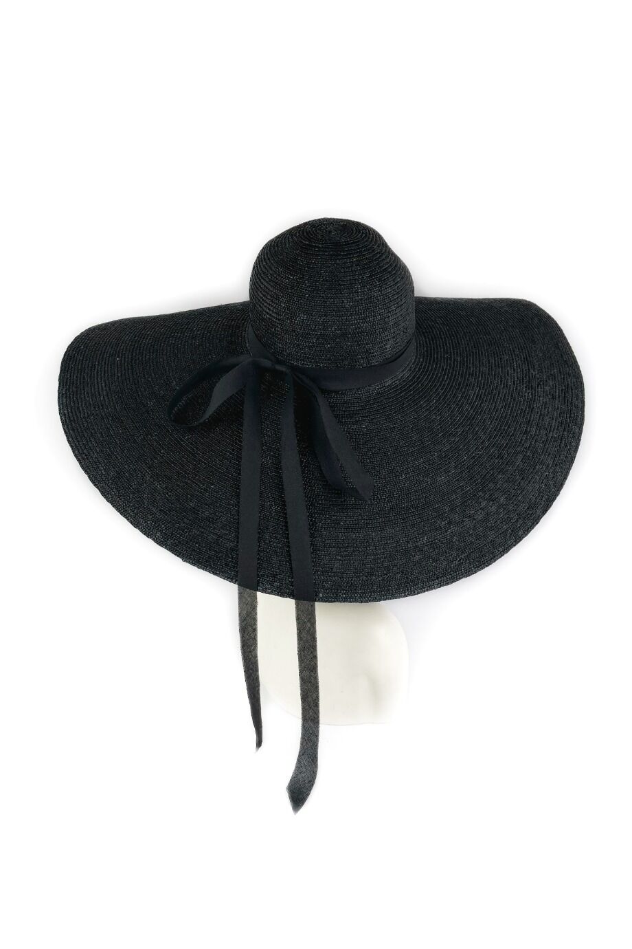 image 3 Соломенная шляпа черного цвета с широкими полями