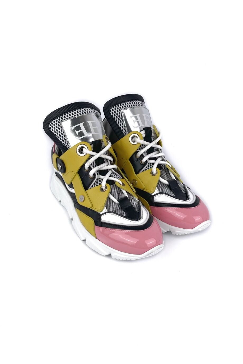 image 1 Разноцветные кроссовки с розовыми пятками