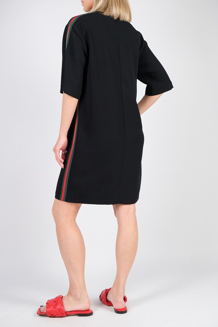 image 3 Платье чёрного цвета с репсовой цветной лентой