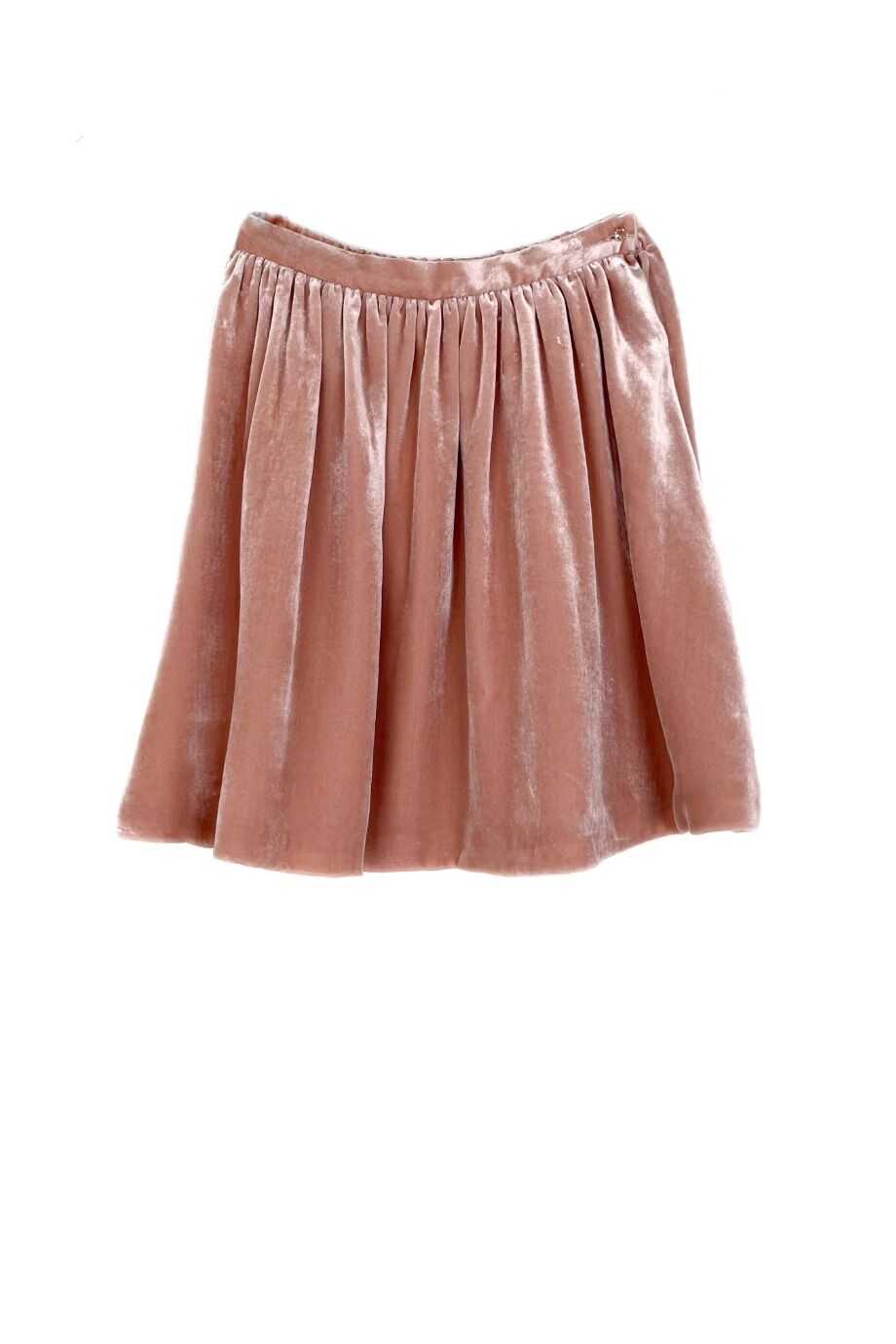 image 1 Детская юбка из велюра розового цвета