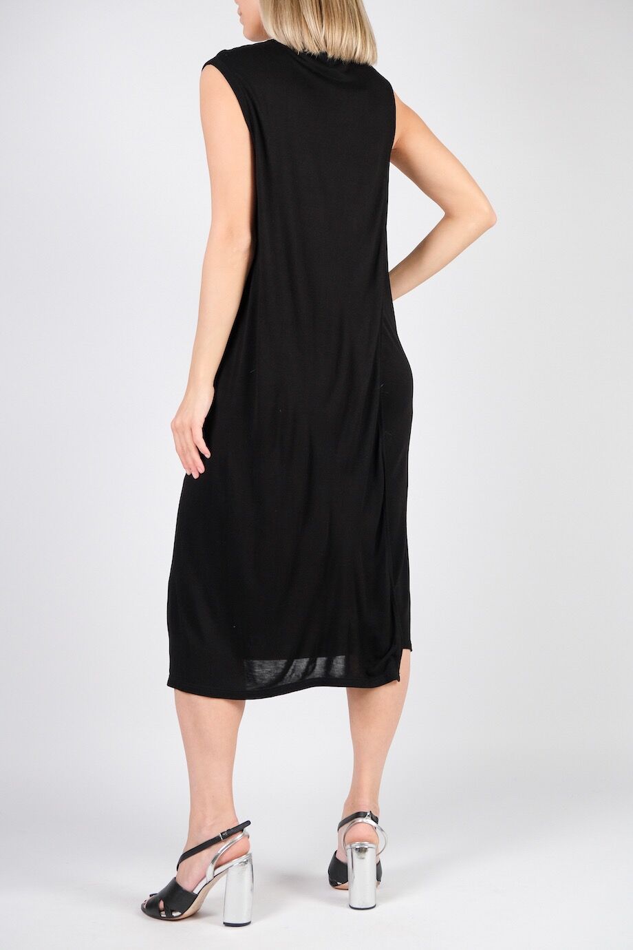 image 3 Платье чёрного цвета без рукавов  с карманом