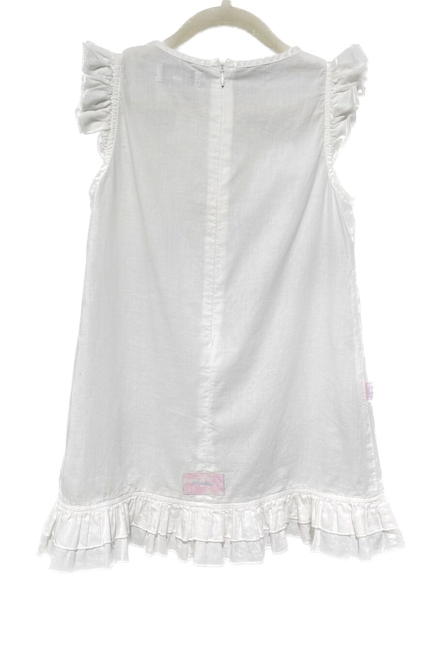 image 2 Детское платье белого цвета с вышивкой на груди