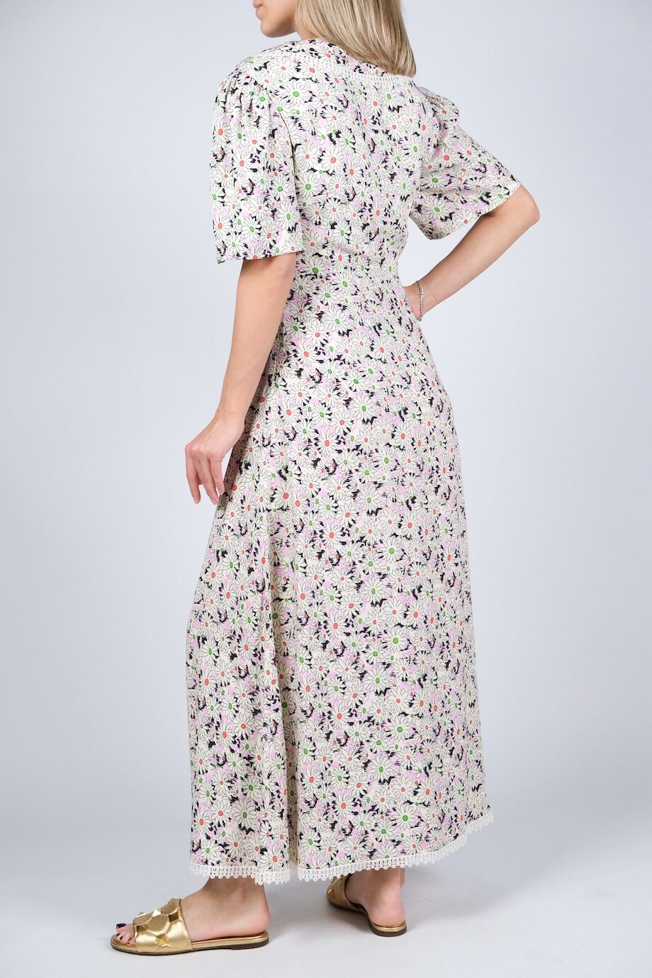 image 5 Платье с коротким рукавом с цветочным принтом