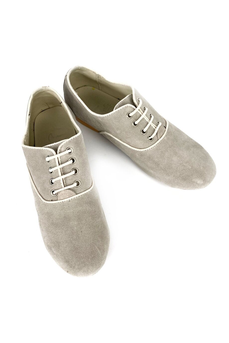 image 2 Замшевые ботинки светло-серого цвета