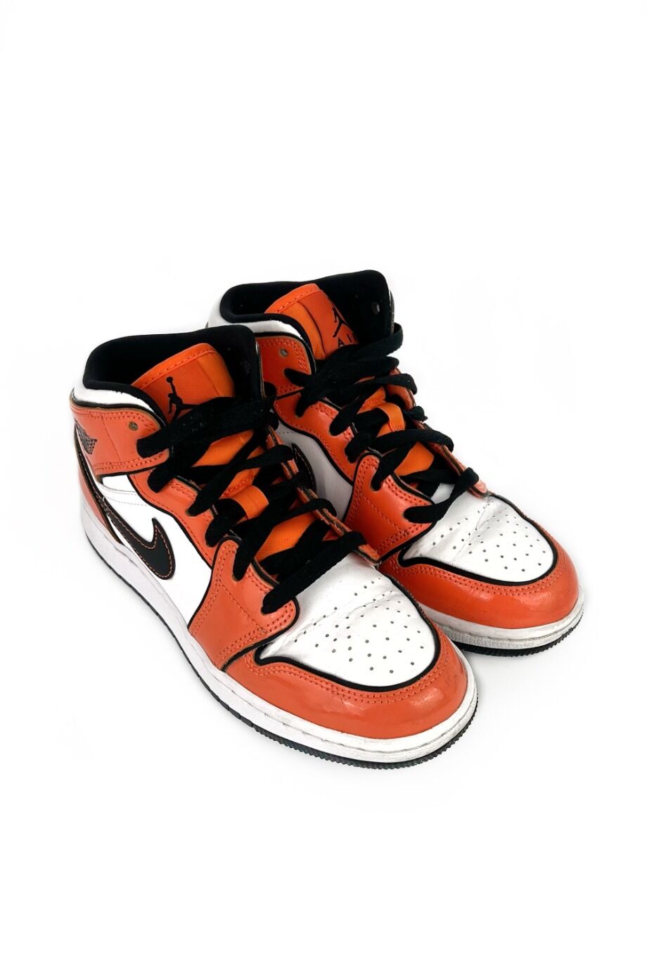 image 1 Высокие кеды Air Jordan бело-оранжевого цвета